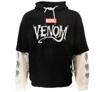 Marvel Comics Venom Kapuzenpullover mit zwei Ärmeln XXL Schwarz