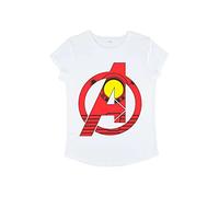 Marvel Damen Avengers Classic Avenger Iron Man Women's Rolled Sleeve T-shirt, Weiß, XL