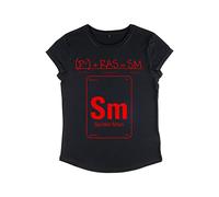 Marvel Damen Avengers Classic Radioactive Spider Women's Rolled Sleeve T-shirt, Schwarz, L