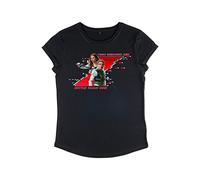Marvel Damen Black Widow Better Than One Women's Rolled Sleeve T-shirt, Schwarz, S