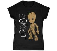 Marvel Damen Guardians of The Galaxy I Am Groot Scribbles T-Shirt Large Schwarz