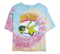 Marvel Damen Universe She Hulk Women's Fast Fashion Short Sleeve Tee T-Shirt, Blau, Rosa (Blu/Pnk/Ly), Mittel