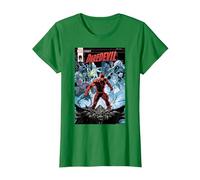 Marvel Daredevil Legacy Comic Cover T-Shirt, Damen, Dunkelgrün, XS