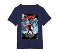 Marvel Daredevil Legacy Comic Cover T-Shirt, Damen Große Größen, Marineblau, 3X
