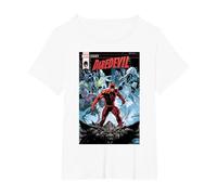 Marvel Daredevil Legacy Comic Cover T-Shirt, Damen Große Größen, Weiß, 2X