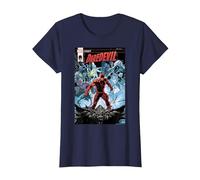 Marvel Daredevil Legacy Comic Cover T-Shirt, Damen, Marineblau, S