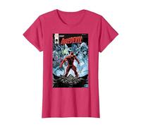Marvel Daredevil Legacy Comic Cover T-Shirt, Damen, Rot Meliert, 3XL