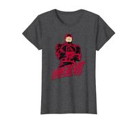 Marvel Daredevil The Man Without Fear Standing Comic T-Shirt, Damen, Anthrazit Meliert, XXL