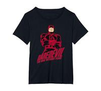 Marvel Daredevil The Man Without Fear Standing Comic T-Shirt, Damen Große Größen, Schwarz, 2X