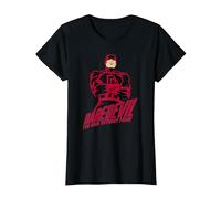 Marvel Daredevil The Man Without Fear Standing Comic T-Shirt, Damen, Schwarz, S