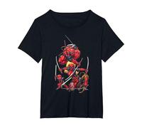 Marvel Deadpool Corps Lady Deadpool Kidpool Headpool Dogpool T-Shirt, Damen Große Größen, Schwarz, 1X
