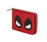 Marvel Deadpool Eyes-Herren-Geldbörse Man Zip, Rot, 12 x 10 cm