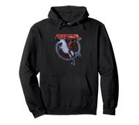 Marvel Deadpool Merc Riding A Unicorn Rainbow Circle Pullover Hoodie
