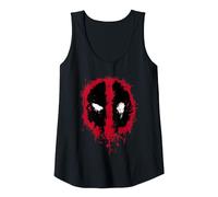 Marvel Deadpool Paint Splatter Logo Tank Top, Damen, Schwarz, M