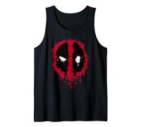 Marvel Deadpool Paint Splatter Logo Tank Top, Herren, Schwarz, XXL