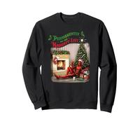 Marvel Deadpool Permanently on The Naughty List Holiday Sweatshirt, Unisex für Erwachsene, Schwarz, S