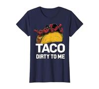 Marvel Deadpool Taco Dirty to Me T-Shirt, Damen, Marineblau, 3XL