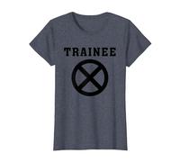Marvel Deadpool Wade Wilson X-Force Trainee Outline T-Shirt, Damen, Blau Meliert, L
