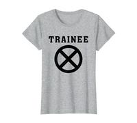 Marvel Deadpool Wade Wilson X-Force Trainee Outline T-Shirt, Damen, Grau Meliert, XL