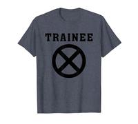 Marvel Deadpool Wade Wilson X-Force Trainee Outline T-Shirt, Herren, Blau Meliert, XL