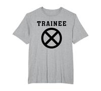 Marvel Deadpool Wade Wilson X-Force Trainee Outline T-Shirt, Herren Große Größen, Grau Meliert, 6X Tall