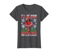 Marvel Deadpool Weihnachten I'll Be Your Nutcracker T-Shirt, Damen, Anthrazit Meliert, XS