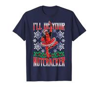 Marvel Deadpool Weihnachten I'll Be Your Nutcracker T-Shirt, Herren, Marineblau, 3XL
