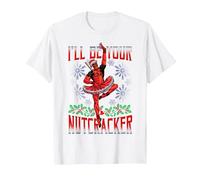 Marvel Deadpool Weihnachten I'll Be Your Nutcracker T-Shirt, Herren, Weiß, 4XL