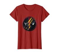 Marvel Deadpool & Wolverine Claw Marks Face Logo Retro T-Shirt, Damen, Cranberry, 3XL