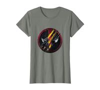 Marvel Deadpool & Wolverine Claw Marks Face Logo Retro T-Shirt, Damen, Heidekraut/Armeegrün, XXL