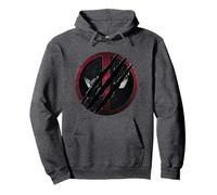 Marvel Deadpool & Wolverine Distressed Slashed Movie Logo Pullover Hoodie