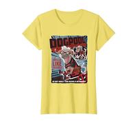 Marvel Deadpool & Wolverine Dogpool Doodle Comic Book Cover T-Shirt, Damen, Gelb, L