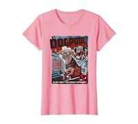 Marvel Deadpool & Wolverine Dogpool Doodle Comic Book Cover T-Shirt, Damen, Rosa, M