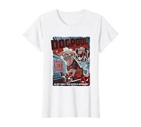 Marvel Deadpool & Wolverine Dogpool Doodle Comic Book Cover T-Shirt, Damen, Weiß, L