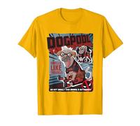 Marvel Deadpool & Wolverine Dogpool Doodle Comic Book Cover T-Shirt, Herren, Leuchtendes Gold, XXL