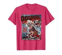 Marvel Deadpool & Wolverine Dogpool Doodle Comic Book Cover T-Shirt, Herren, Rot Meliert, XXL