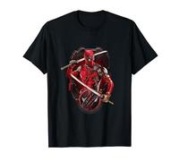Marvel Deadpool & Wolverine Double Katana Vignette Poster T-Shirt