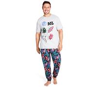 Marvel Deadpool & Wolverine Herren Schlafanzug Set, bequemer Pyjama, Geschenke für Männer und Teenager (Graue Schwarze Witwe, XL)