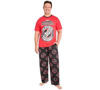 Marvel Deadpool & Wolverine Herren Schlafanzug Set, bequemer Pyjama, Geschenke für Männer und Teenager (Red Deadpool Wolverine, M)