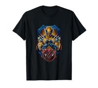 Marvel Deadpool & Wolverine Logan Bust Epic Portrait Retro T-Shirt