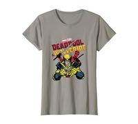 Marvel Deadpool & Wolverine Ready to Fight Epic Teamup T-Shirt, Damen, Schiefergrau, XS