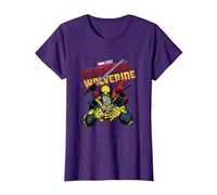 Marvel Deadpool & Wolverine Ready to Fight Epic Teamup T-Shirt, Damen, Violett, 3XL