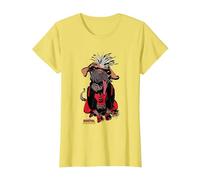 Marvel Deadpool & Wolverine Sketchy Dogpool Comic Portrait T-Shirt, Damen, Gelb, 3XL