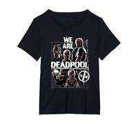 Marvel Deadpool & Wolverine We Are Deadpool Group Shot T-Shirt, Damen Große Größen, Schwarz, 1X