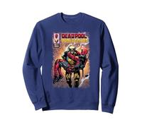 Marvel Deadpool & Wolverine Wolverine Saves Deadpool Comic Sweatshirt, Unisex für Erwachsene, Marineblau, XL