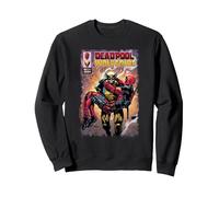 Marvel Deadpool & Wolverine Wolverine Saves Deadpool Comic Sweatshirt, Unisex für Erwachsene, Schwarz, L