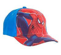 Marvel Disney Offizielle Spiderman Kinder Jungen Mützen Baseball Kappe Alter 2 zu 6 Jahre (54cm (Alter 5/9), Spiderman Blau ET4031)