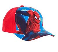 Marvel Disney Offizielle Spiderman Kinder Jungen Mützen Baseball Kappe Alter 2 zu 6 Jahre (54cm (Alter 5/9), Spiderman Rot ET4031)