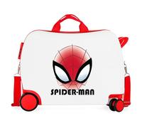 Marvel Disney Spiderman Authentic Kabinenkoffer, Handgepäck, aus ABS, einem robusten und leichten Material, vier multidirektionale Doppelrollen, Zahlenschloss, weiß, Kinderkoffer