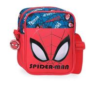 Marvel Disney, Spiderman Authentic, Kulturbeutel, Federmäppchen, aus Polyester, verstellbarer Schultergurt von Joumma Bags, rot, Spiderman-Schultertasche